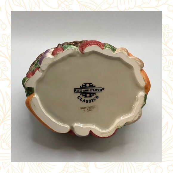 Vintage Fitz & Floyd Rooster Figural Sugar Bowl with Lid and Spoon - Picture 6 of 6